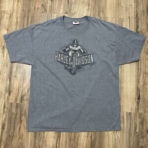 Harley Davidson Shallotte NC Skeleton Biker Motorcycle Shirt Mens Size 2XL